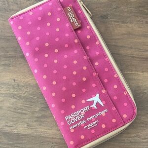 Pink Polka Dot Passport Cover